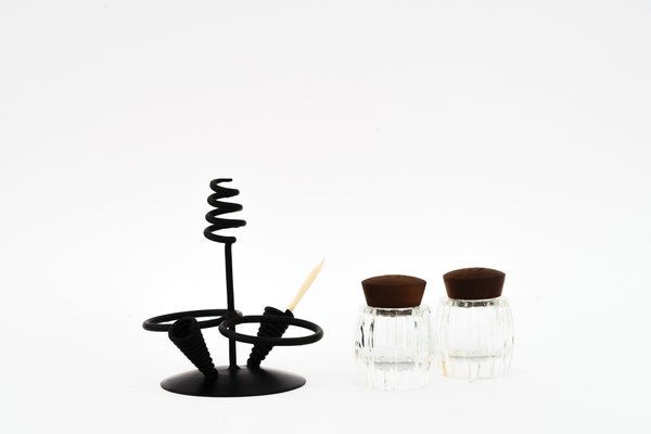 Salt and Pepper with Two Toothpick Holders, Vienna, 1950s-SPD-1758708