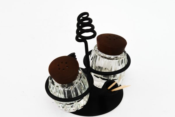 Salt and Pepper with Two Toothpick Holders, Vienna, 1950s-SPD-1758708