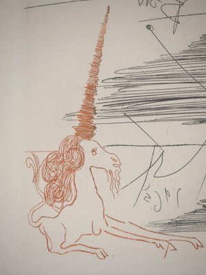 Salvador Dali, Unicorn Christmas Tree, 1965, Original Engraving-KHH-2023059