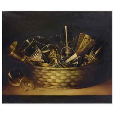 Salvatore Marinelli, Glasses Composition, 2013, Oil on Canvas, Framed-YUW-1297516