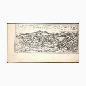 Salzburg, Map from ''Civitates Orbis Terrarum''-by F. Hogenberg - 1575 1575-ZCI-757880