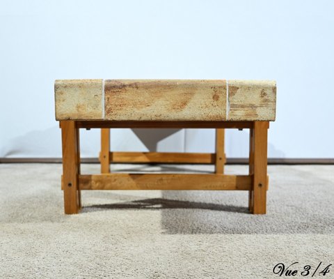 Sandstone Coffee Table Collection Les Herbiers by Roger Capron for Vallauris, 1960s-RVK-1735232