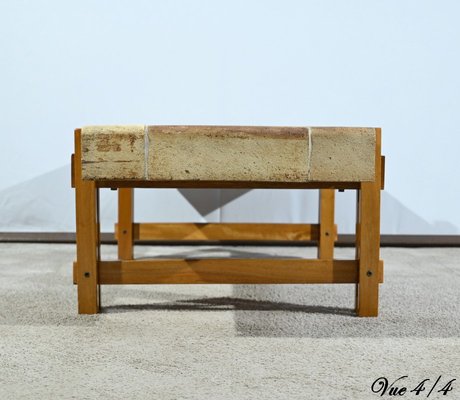 Sandstone Coffee Table Collection Les Herbiers by Roger Capron for Vallauris, 1960s-RVK-1735232