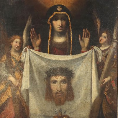 Santa Veronica and the Sacred Veil, Oil on Canvas,Framed-VMM-1784624