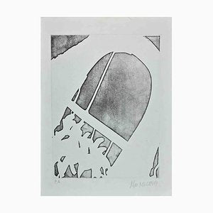 Sante Monachesi, Figure and Arch, Original Etching, 1970s-ZCI-1405049