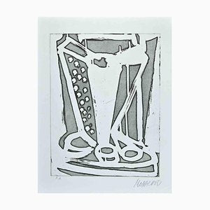 Sante Monachesi, Hourglass, Original Etching, 1970s-ZCI-1304520