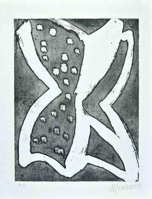 Sante Monachesi, The Butterfly, Original Etching, 1970s-ZCI-1318059