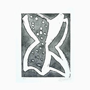 Sante Monachesi, The Butterfly, Original Etching, 1970s-ZCI-1316583