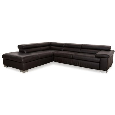 Santos Leather Corner Sofa in Brown from Ewald Schillig-RQW-2036335