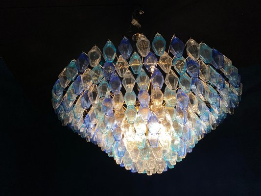 Sapphire Color Poliedri Murano Glass Ceiling Light or Chandelier-MBH-1139846