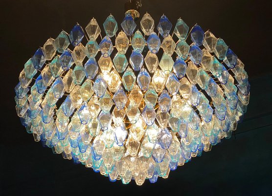 Sapphire Color Poliedri Murano Glass Ceiling Light or Chandelier-MBH-1139846