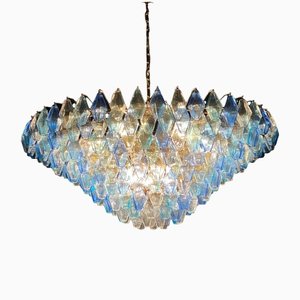 Sapphire Color Poliedri Murano Glass Ceiling Light or Chandelier-MBH-1139846