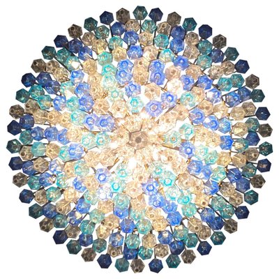 Sapphire Colored Murano Glass Poliedri Chandelier-MBH-1175969