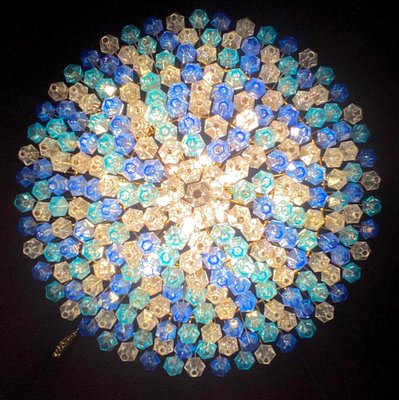 Sapphire Colored Murano Glass Poliedri Chandelier-MBH-1175969