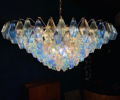 Sapphire Colored Murano Glass Poliedri Chandelier-MBH-1175969