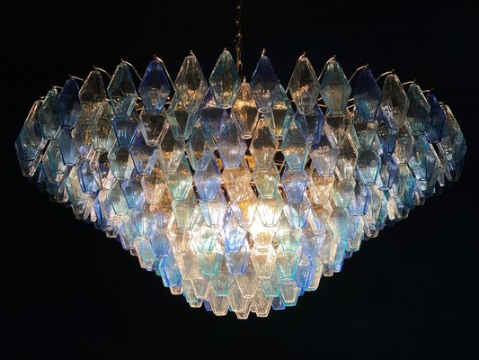 Sapphire Colored Murano Glass Poliedri Chandelier-MBH-1175969