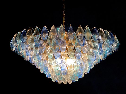 Sapphire Colored Murano Glass Poliedri Chandelier-MBH-1175969