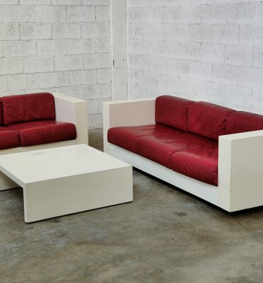 Sarantoga Living Room Set attributed to Massimo & Lella Vignelli for Poltronova, 1960s, Set of 3-RNN-1427476