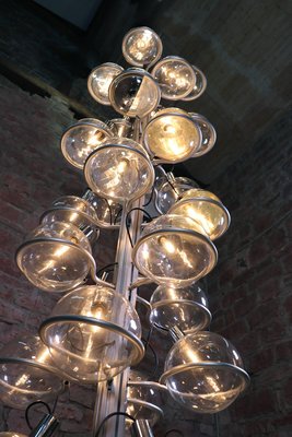 Sarfatti 102“ Foyer Lighting Object 32 Globes Chandelier, 1960s, Italy-DEK-932592