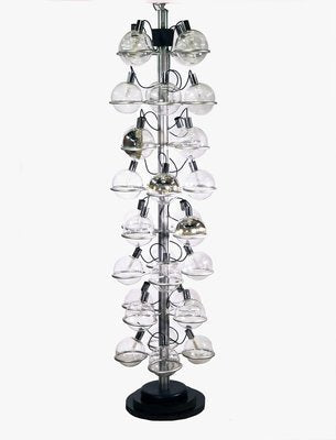 Sarfatti 102“ Foyer Lighting Object 32 Globes Chandelier, 1960s, Italy-DEK-932592