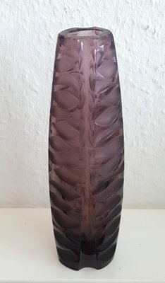 Satined Purple Vase with Cut by Horacek Vaclav for ZBS, 1957-QDP-850882