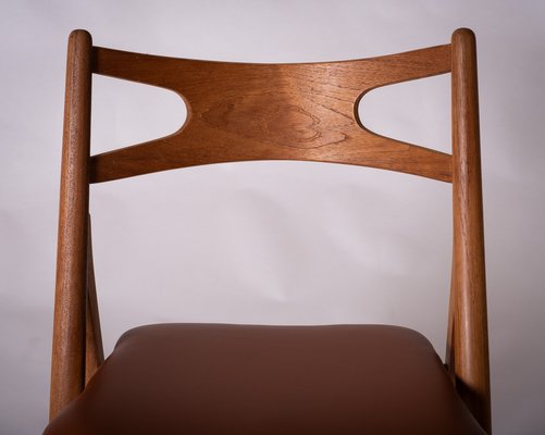 Sawbuck Dining Chair in Teak by Hans J. Wegner-ZGQ-1734443