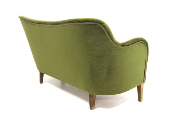 Scandinavian 3-Seater Velvet Sofa, Sweden, 1960s-GEK-1738623