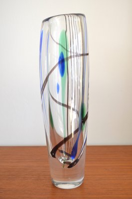 Scandinavian Abstracta Glass Vase by Vicke Lindstrand for Kosta, 1960s-OV-1007336