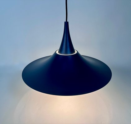 Scandinavian Aluminium & Opaline Glass Tulip Hanging Lamp, 1970s-JP-1793185