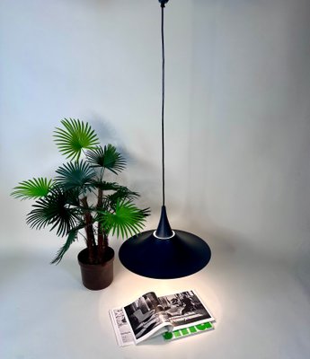 Scandinavian Aluminium & Opaline Glass Tulip Hanging Lamp, 1970s-JP-1793185