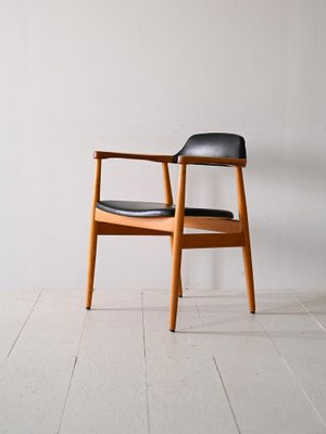 Scandinavian Armchair in Leatherette, 1960s-QWP-1816352