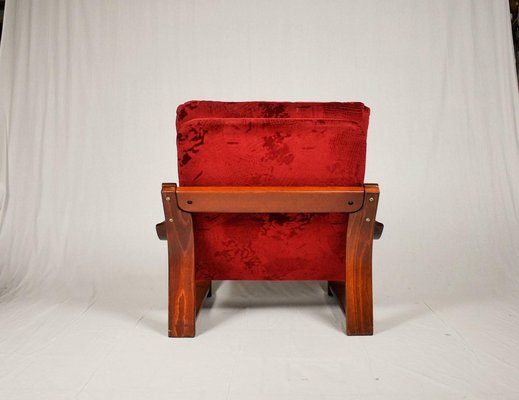 Scandinavian Armchair & Tabouret, 1960s, Set of 2-TZ-1231994