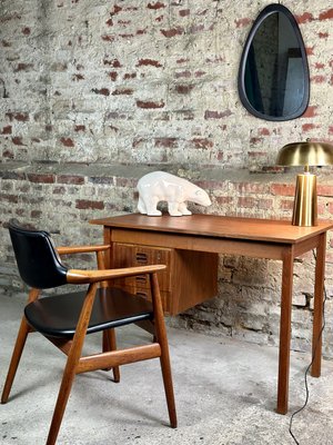 Scandinavian Armchairs in Teak and Skai attributed to Erik Kirkegaard for Høng Stolefabrik, 1960s, Set of 2-RWZ-2028235