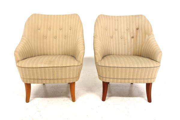 Scandinavian Armchairs, Sweden, 1940s, Set of 2-GEK-2043489