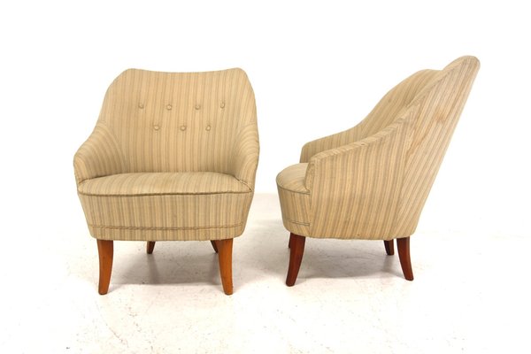 Scandinavian Armchairs, Sweden, 1940s, Set of 2-GEK-2043489