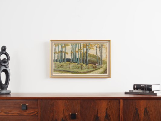 Scandinavian Artist, The Road to the Forest, 1960s, Oil on Canvas, Framed-VND-1765835