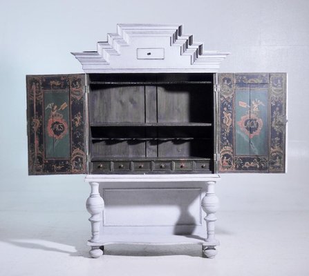 Scandinavian Baroque 2-Part Cabinet, 18th Century-SA-1739457