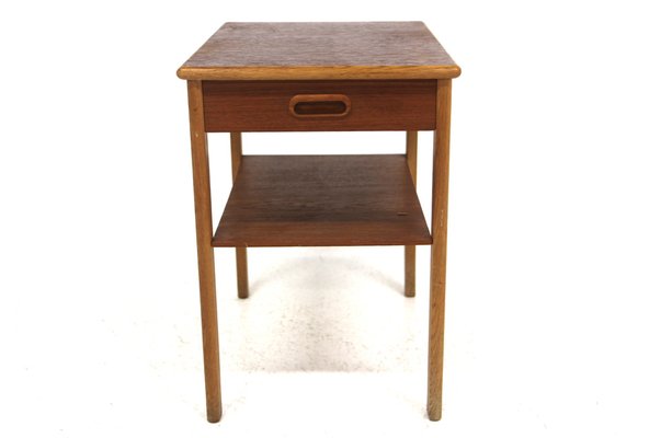 Scandinavian Bedside Table in Teak and Oak, 1960-GEK-1774728