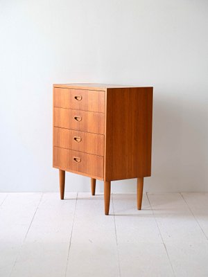 Scandinavian Bedside Table with Drawers, 1960s-QWP-2034942