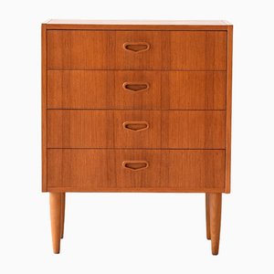 Scandinavian Bedside Table with Drawers, 1960s-QWP-2034942