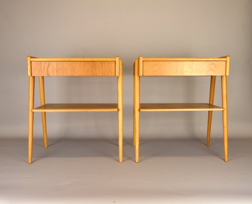 Scandinavian Bedside Tables from Ab Calstrom & Co Mobelfabik, 1960s, Set of 2-AOU-1732892