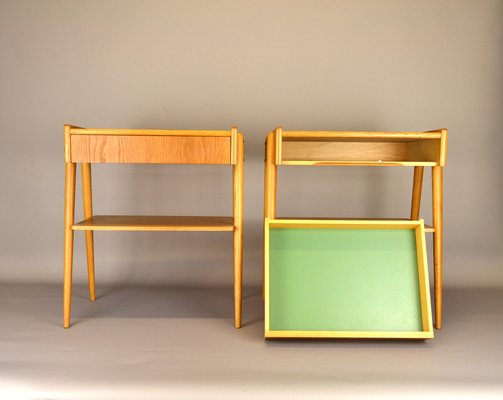 Scandinavian Bedside Tables from Ab Calstrom & Co Mobelfabik, 1960s, Set of 2-AOU-1732892