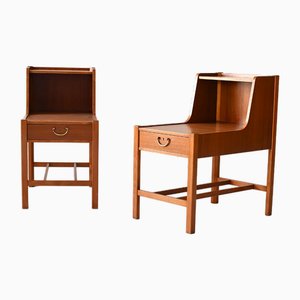 Scandinavian Bedside Tables with Double Top, 1960s, Set of 2-QWP-2034941