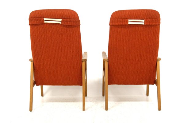 Scandinavian Beech Armchairs, Sweden, 1950s, Set of 2-GEK-1785466