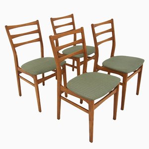 Scandinavian Beech Chairs, Sweden, 1960s, Set of 4-GEK-1811448