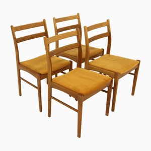 Scandinavian Beech Chairs, Sweden, 1960s, Set of 4-GEK-1730099