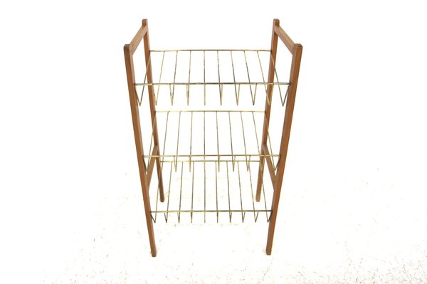 Scandinavian Beech Magazine Rack, Sweden, 1960s-GEK-1709080