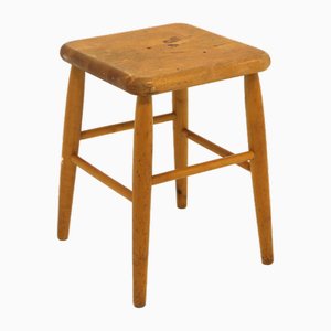 Scandinavian Birch Stool, Sweden, 1950s-GEK-2043110