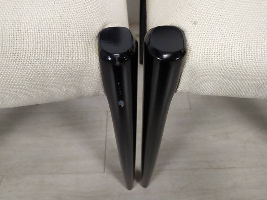 Scandinavian Black Lacquered Dining Chairs by Niels Otto Møller, 1950s, Set of 4-EAD-1784487