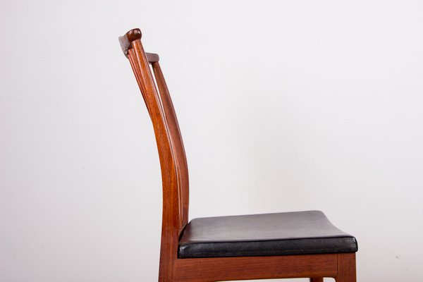 Scandinavian Black Teak Skai Chairs, 1960s, Set of 6-EMB-1404835